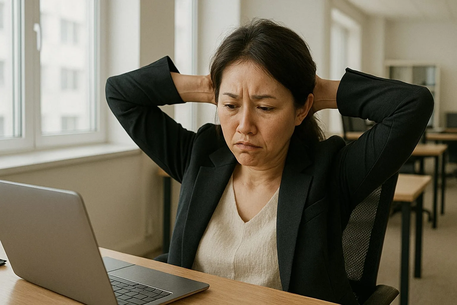 悩みを抱える人のイラスト